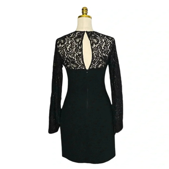 ARITZIA BABATON |  Masaki Black Lace Bastier Bodycon Mini Dress Size 4 - Picture 6 of 11